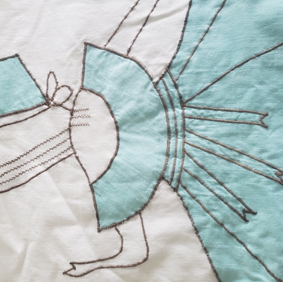 Two pair of vintage pillowcases embroidered appli - Picture 5 of 7